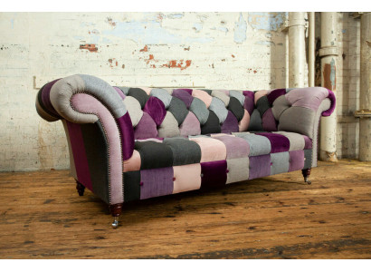 Chesterfield Sofa 3 Sëtzer Polster Designer Couchen Sofasen Garnitur Dräisëtzer