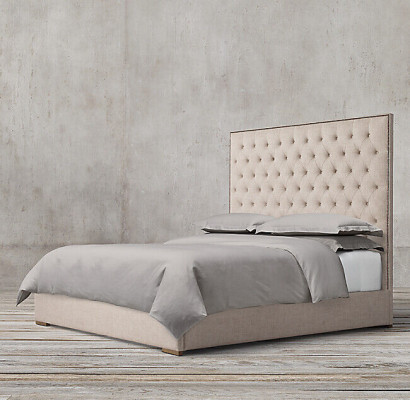 Chesterfield Designer Bett Schlofzëmmer Textil Lieder Polster 140/160/180/200 cm