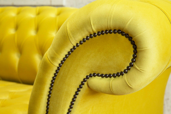 Design Sofa 4 Plaz Polster Luxus Klassesch Textil Chesterfield Sofas Canapé