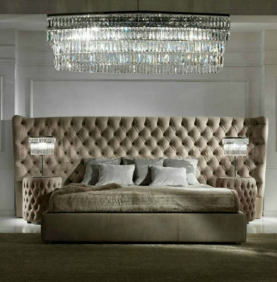 Bett Këssen Luxus Duebel Better Schlofzëmmer Textil Chesterfield Kinnek Gréisst
