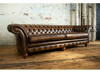 Chesterfield Sofa 4 Sëtzer Wunnzëmmer Couch Couchen Polster Sofas Neit XXL Grouss