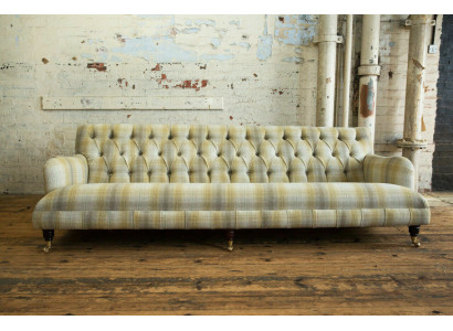 Chesterfield Polstersofa Design Textil Sofa 4-Sëtzer Sofa Luxus Design Canapé