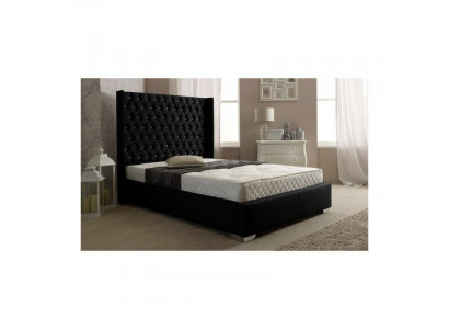 Schwaarzt Chesterfield Designer Bett Schlofkummer Textil Lieder Better