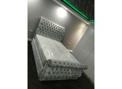 Samt Samt Chesterfield Design Bett Klassesch Bettgestell Polster Better Neien