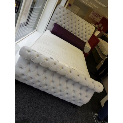 Samt Samt Chesterfield Design Bett Klassesch Bettgestell Polster Better Neien