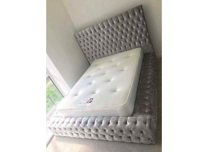 Klasseschen englesche Stil Bett duebel Textil Chesterfield Better 160x200cm Nei