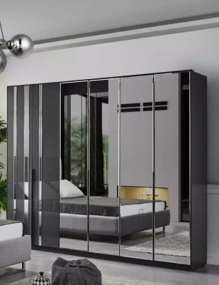 Schlofzimmer Bett 2x Nuetsdëscher Kleederschaf Spigel Design Luxus 6tlg