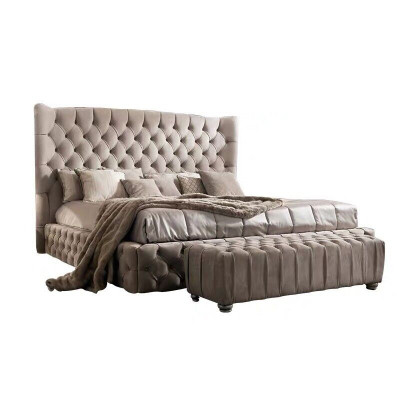 Echtes Chesterfield Bett Duebel Hotel Better Textil Polster 160x200cm Stoff Neien