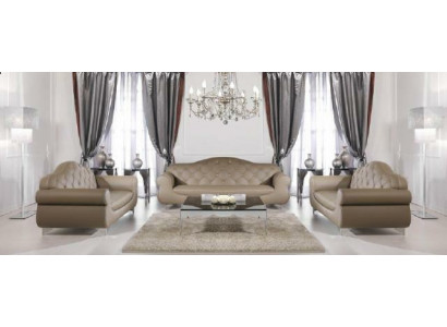 Beige Sofagarnitur Chesterfield Sofaen Polster 3+1+1 Set Garnitur