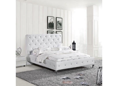 Chesterfield Designer Bett Schlofzëmmer Lieder Textil Polster 140/160/180/200 cm