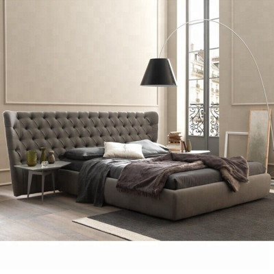 Grousst Chesterfield Luxus Duebelbett Designer Schlofzëmmer Miwwelen