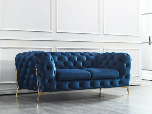 Luxus Textil Stoff Sofa Couch Polster Sëtz 3+2 Garnitur Chesterfield Garnituren