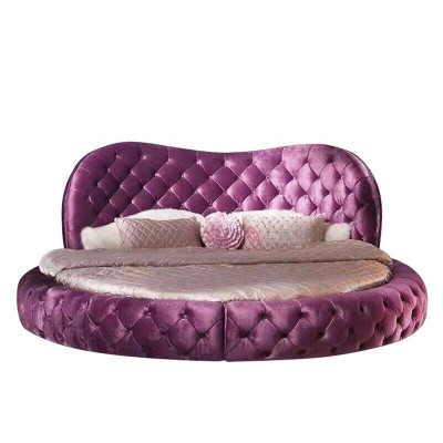 Ronnen Chesterfield Design Bett Schlofzëmmer Textil Lieder Polster Lila Ronn Luxus