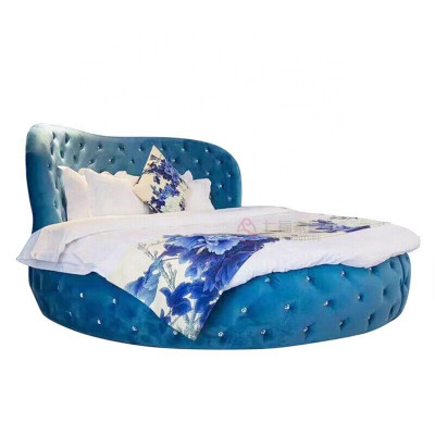 Ronnen Chesterfield Design Bett Schlofzëmmer Textil Lieder Polster Lila Ronn Luxus