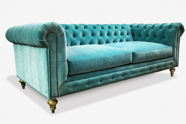 Sofa Luxus Textil Chesterfield Couch Sofas Polster 3 Sëtz Dreisëtzer Sofas Nei