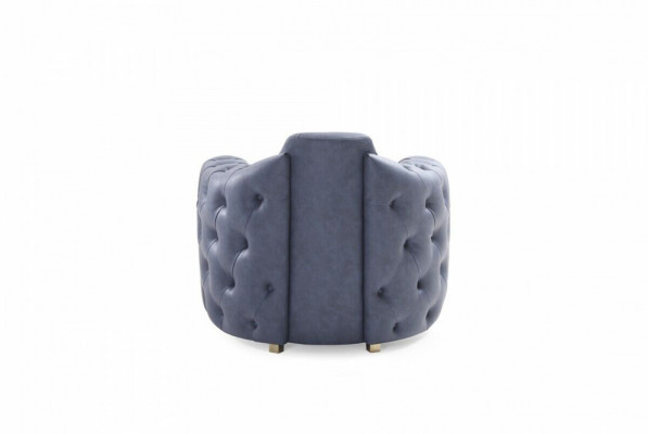 Italienesch Design Sofa 2x Eenzelstull Canapé Set 1+1 Sëtz Këssen Set Chesterfield Nei