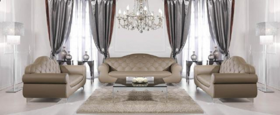 Sofa-Garnitur Chesterfield Couch Canapé Polster 3+1+1 Sofa-Garnitur Canapé Sofaen