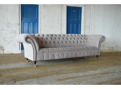 Chesterfield Sofa 4 Sëtzer XXL Polster Designer Couchen Sofas Garnitur