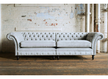 Héichwäerteg Chesterfield Polster Kanapee Textil Sofa bëlleg Mikrofaser Sofaen Nei
