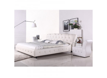 Wäisst Gepolstert Designer Chesterfield Bett Schlofzimmer Textilmobilier