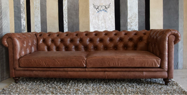 Chesterfield Sofa Canapé Polster Stoff Lieder Couchen Polster Garnitur 3 Sëtzer