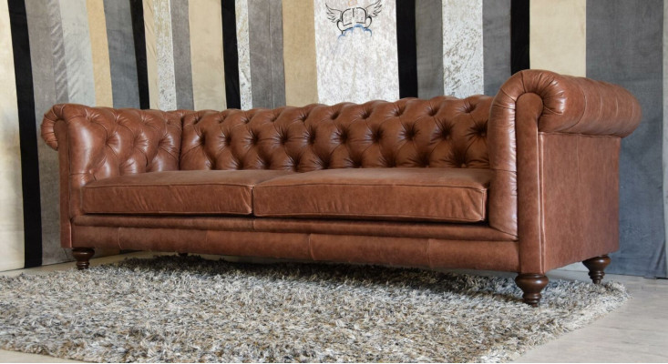 Chesterfield Sofa Canapé Polster Stoff Lieder Couchen Polster Garnitur 3 Sëtzer