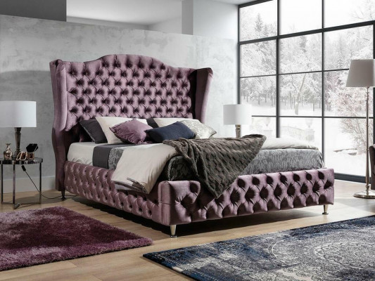 Kinneks Chesterfield Bett Aubergine Better Klassesch Design