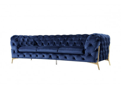 Chesterfield 3 Sëtz Couch Gepolstert Dräi Sëtzer Design Couchen Textil Stoff Italien