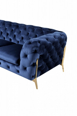 Chesterfield 3 Sëtz Couch Gepolstert Dräi Sëtzer Design Couchen Textil Stoff Italien
