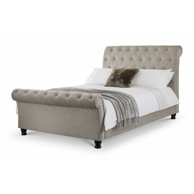 Chesterfield Design Polster Englescht Bett Grau 160/180x200 Duebelbett Better