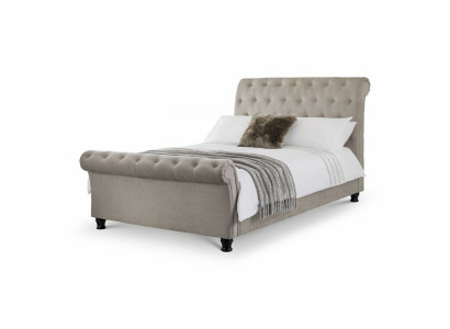 Chesterfield Design Polster Englescht Bett Grau 160/180x200 Duebelbett Better