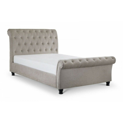Chesterfield Design Polster Englescht Bett Grau 160/180x200 Duebelbett Better
