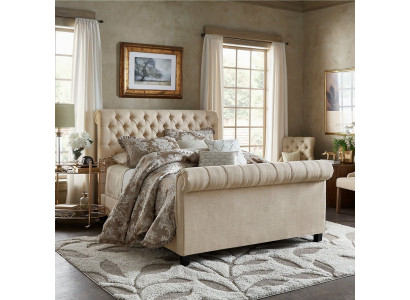 Grousst Luxus Chesterfield Duebelbett Polster Better Schlofzëmmermiwwelen