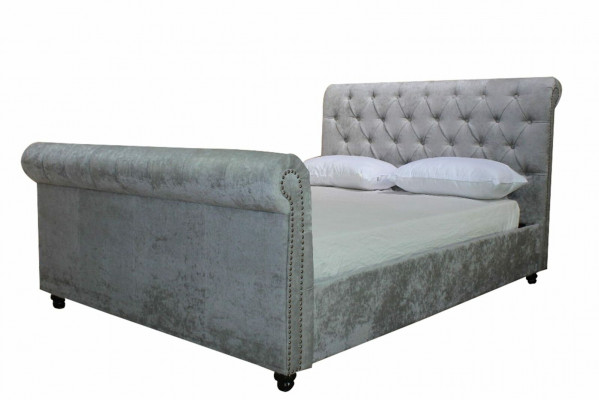 Design Chesterfield Bett Textil Samt Polster Lieder Hotel Better Schlofkummer Nei
