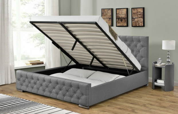 Chesterfield Bett Design Schlofkummer Englesch Better 200x200cm Textil Polster