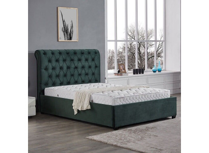 Modern gréngt Chesterfield Duebelbett Designer Luxusbetter