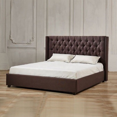 Schlofzëmmer Bett 200x200cm Gepolstert Better Chesterfield Textilstoff