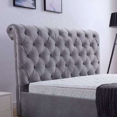 Design Chesterfield-Bett Textilpolster Lieder Hotelbetter Schlofkummer Neien Samt.