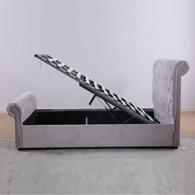 Design Chesterfield-Bett Textilpolster Lieder Hotelbetter Schlofkummer Neien Samt.