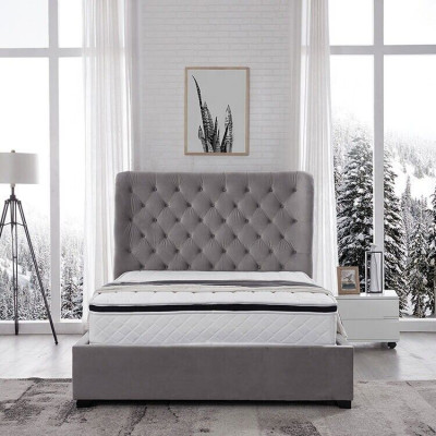 Luxuriéis Gro Doppelbett vum Designer Polstermeubelen Better