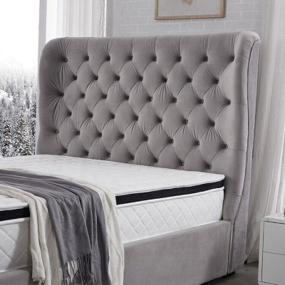 Luxuriéis Gro Doppelbett vum Designer Polstermeubelen Better