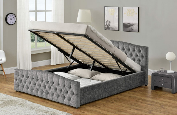 Chesterfield Bett Design Schlofzëmmer Englesch Better 180x200 Textill Polster