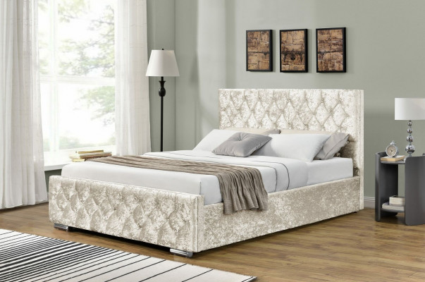 Wäisst Textil Chesterfield Bett Schlofkummer Duebelbetter Modern Bett