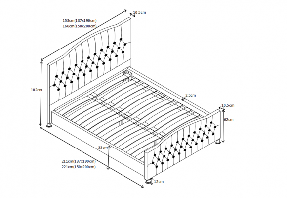 Schwaarzt Chesterfield Bett Design Schlofkummer Englescht Bett