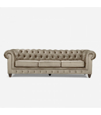 Chesterfield 5-Sëtzer Klassesch Luxus Sofa Textil Lieder Canapé Sëlwer Canapéen