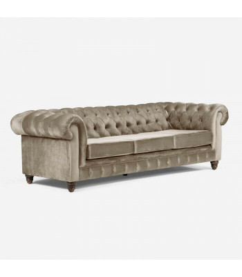 Chesterfield 5-Sëtzer Klassesch Luxus Sofa Textil Lieder Canapé Sëlwer Canapéen