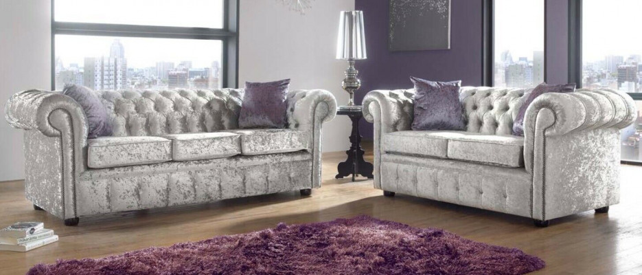 Sofagarnitur Chesterfield 3+2 Sëtz Klassesch Barock Rokoko Sofa Textil Lieder