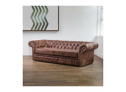 Brong Chesterfield 3 Sëtzer Klassesch Luxus Barock Sofa Textilleder Couch Stil