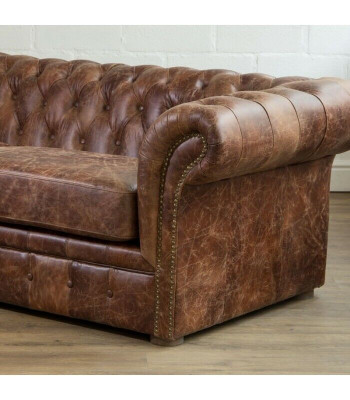 Brong Chesterfield 3 Sëtzer Klassesch Luxus Barock Sofa Textilleder Couch Stil