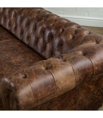 Brong Chesterfield 3 Sëtzer Klassesch Luxus Barock Sofa Textilleder Couch Stil